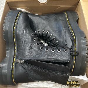 Dr. Martens Black Leather Platform Boots